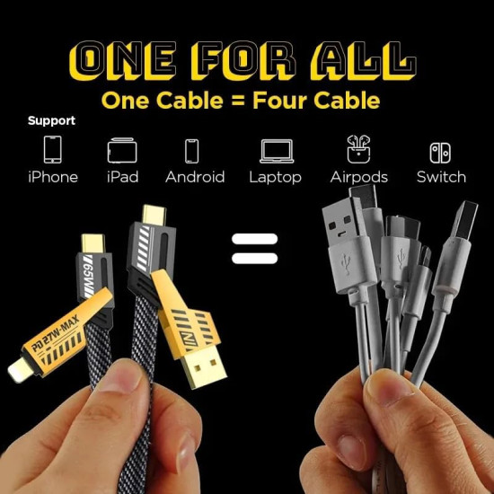 4 in 1 Fast Charging Cable(3ft)