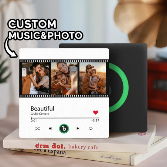 Personalized Photo & Music Fridge Magnet