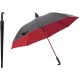 Double layer golf umbrella with automatic straight stem