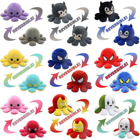 Reversible Octopus Plush Toy