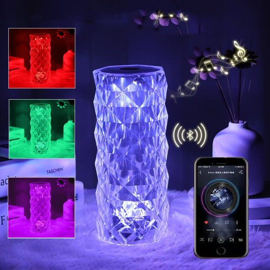 16 Color Crystal Lamp with Bluetooth Speaker