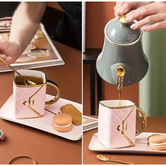 Bag Shaped Luxury Tea cup Set