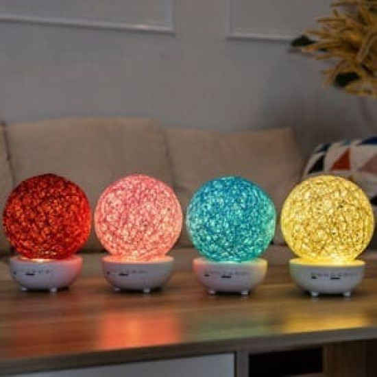 Bluetooth-compatible Music LED Night Light Romantic Dimmable Starry Table Lamp Bedside  Moon Lamps