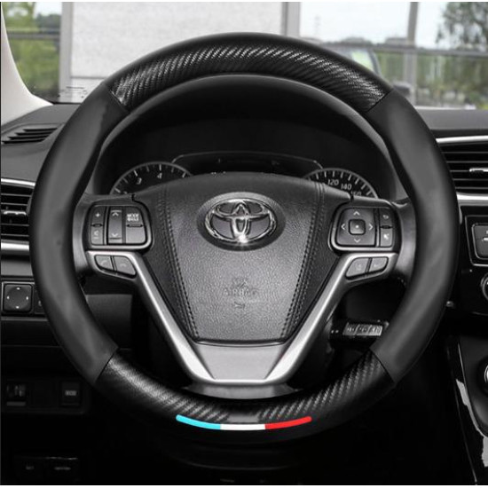 Carbon Fiber Leather Steering Wheel Covers