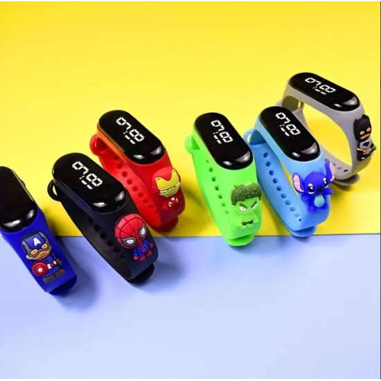 Cartoon Waterproof Digital LED Kids Watch