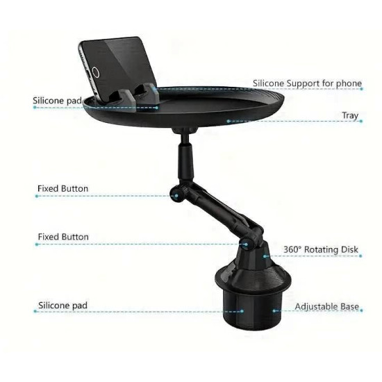 Cup holder tray table