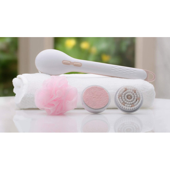 Finishing Touch Flawless Cleanse Spa Spinning Body Brush and, Shower Wand