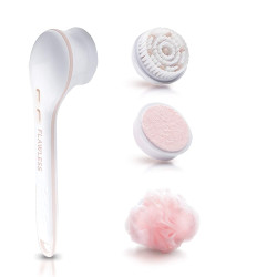 Finishing Touch Flawless Cleanse Spa Spinning Body Brush and, Shower Wand