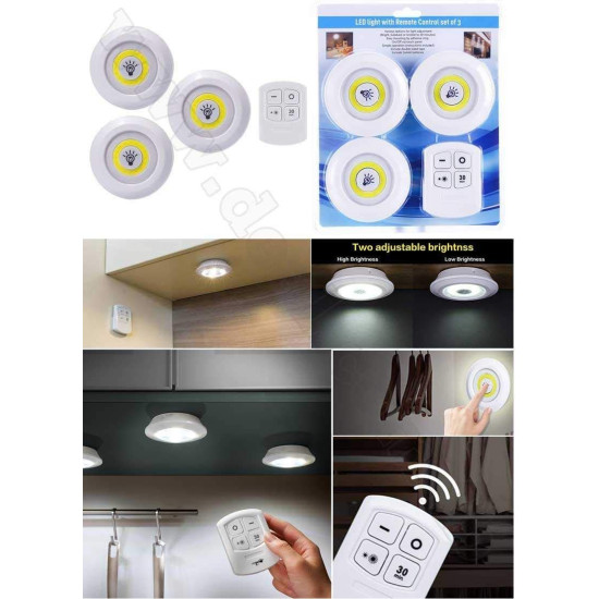 3 Pack LED Remote Control Light