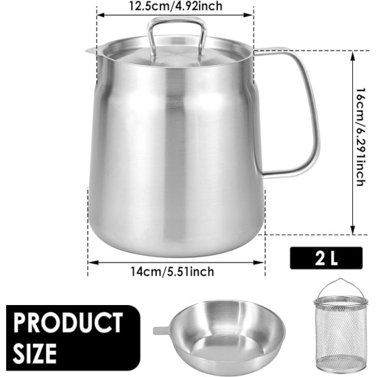 Frying Pot (with strainer & lid) - 2L