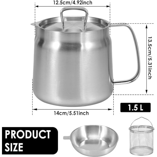 Frying Pot (with strainer & lid) - 2L