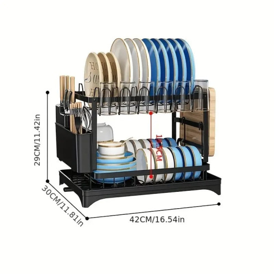 2 TIER DISH DRYING RACK