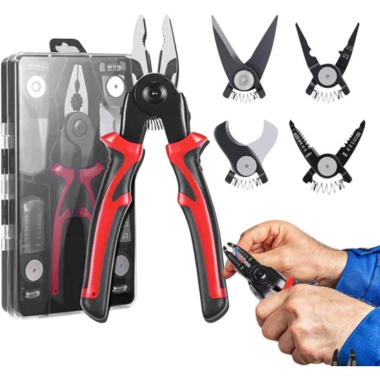 5 in 1 Multifunctional interchangeable head pliers set