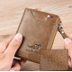 Genuine Leather Zipper RFID Wallet