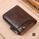 Genuine Leather Zipper RFID Wallet