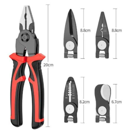 5 in 1 Multifunctional interchangeable head pliers set