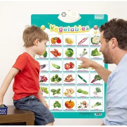 Interactive Learning Charts - ABC, Animals, Fruits, Vegetables, My Body and Numbers.