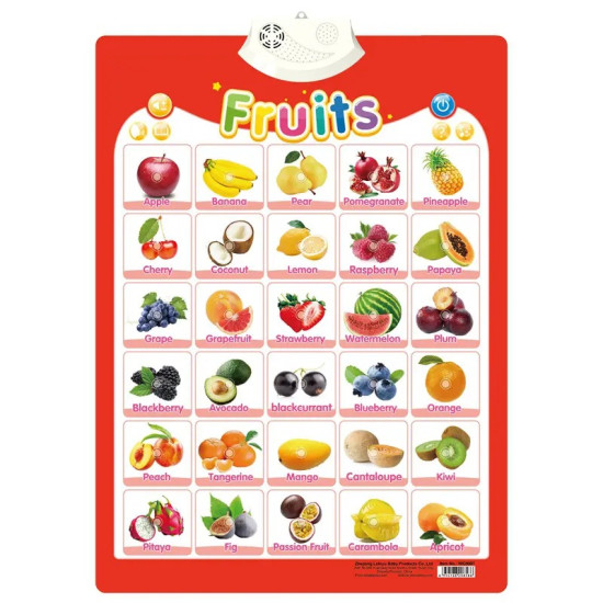 Interactive Learning Charts - ABC, Animals, Fruits, Vegetables, My Body and Numbers.