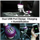 Mini Car Oil Diffuser with Dual USB Charger Adapter,