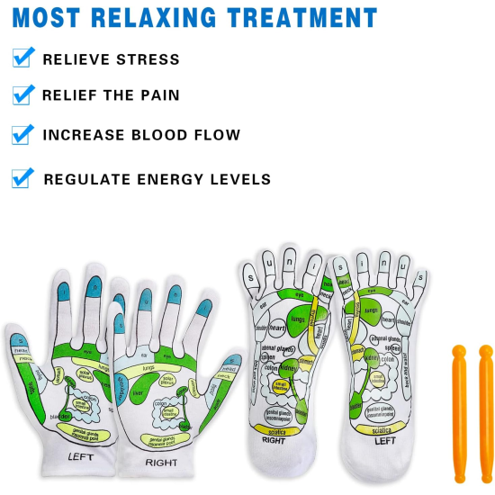 Reflexology Spa-Socks and Gloves Tool Set