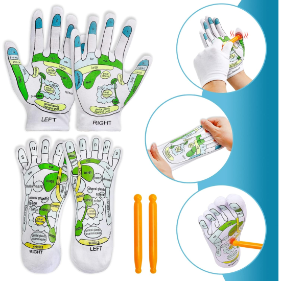 Reflexology Spa-Socks and Gloves Tool Set