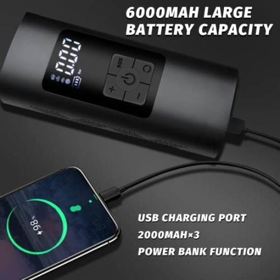 Wireless Multi-purpose Inflator (with light) and Power Bank