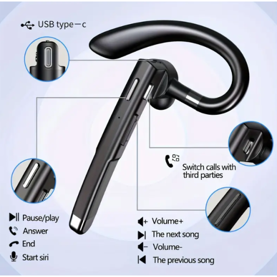 Wireless 5.0 Bluetooth Headset