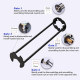 Basin Wrench Multifunctional Sink Wrench 7 Sizes Faucet Tool Plumbers Wrench Universal Socket Wrench Plumbing Tools for Tight Spaces Kitchen Bathroom Home