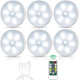 6 pack Rechargeable  LED Lights with remote