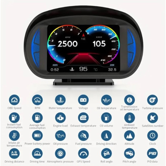 Universal Digital OBD2 Speedometer & Car HUD Head Up Display